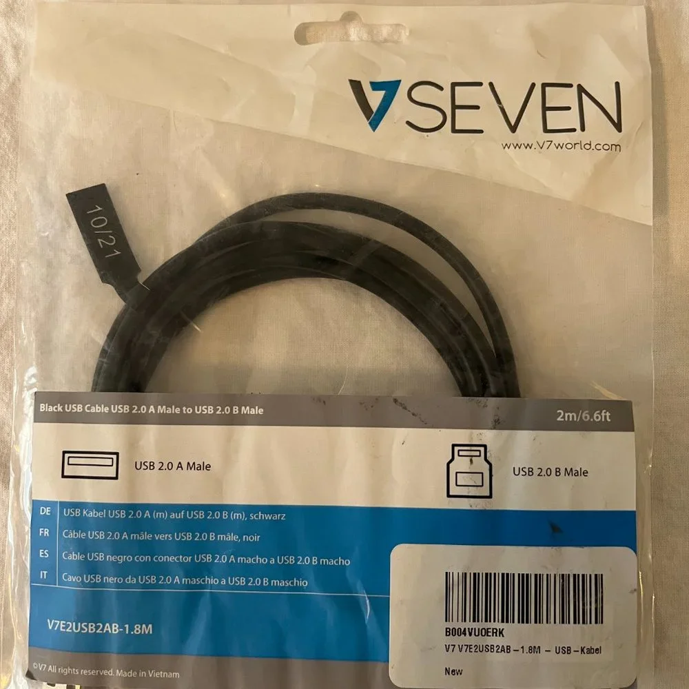 V7 V7E2USB2AB-1.8M - USB-Cable
